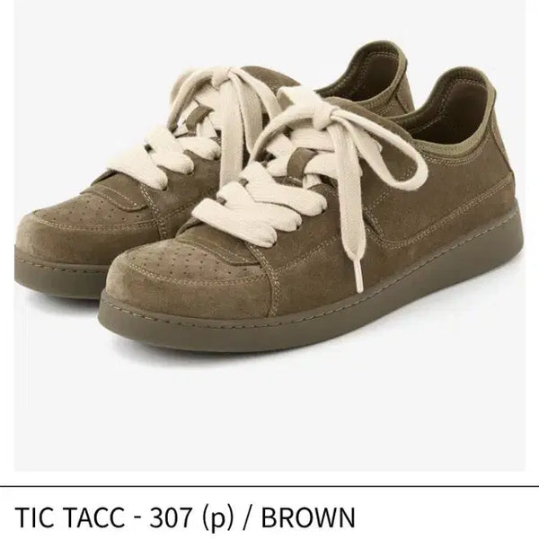 [BUNJANG] Kinch TIC TACC 307 (p) Brown Suede Sneakers / 킨치 TIC TACC - 307 (p) 브라운 스웨이드 스니커즈