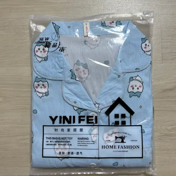 [BUNJANG] Chiikawa Hachiware Usagi Homewear Pajama Set / 먼작귀 치이카와 하치와레 우사기 홈웨어 파자마 잠옷 상하의 세트