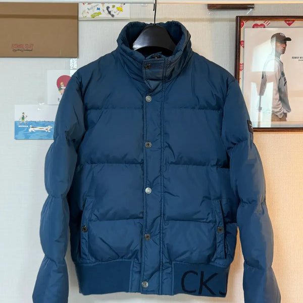[BUNJANG] Calvin Klein Men's Down Puffer Jacket Ink Blue M / (M) 캘빈클라인 덕다운 푸퍼 패딩 잉크블루