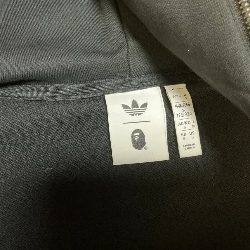 [BUNJANG] BAPE x Adidas Collaboration Hooded Zip-Up Hoodie (KR S Size) / 베이프x아디다스 후드집업 kr s사이즈