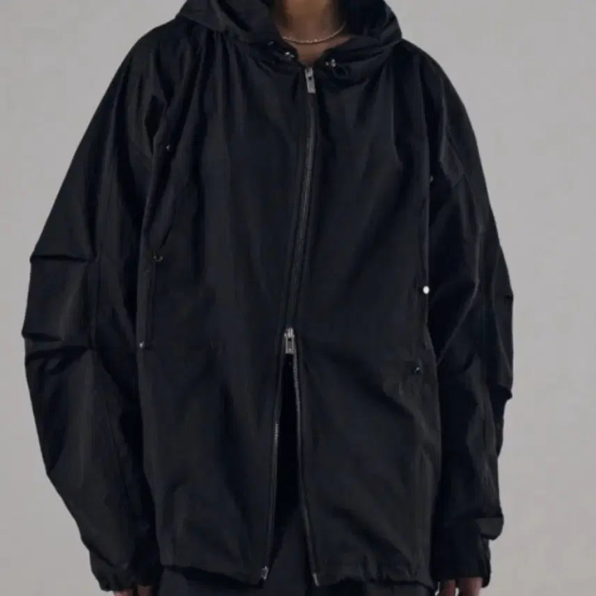 [BUNJANG] trimmingbird Rivet Nylon Hooded Zip-up / 트리밍버드 리벳 나일론후드집업