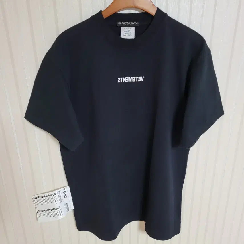 [BUNJANG] VETEMENTS Paper Logo Oversized Short Sleeve T-Shirt / [XS] 베트멍 페이퍼 로고 오버핏 반팔티셔츠