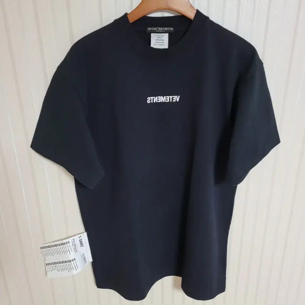 [BUNJANG] VETEMENTS Paper Logo Oversized Short Sleeve T-Shirt / [XS] 베트멍 페이퍼 로고 오버핏 반팔티셔츠