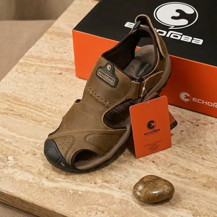 [BUNJANG] Echoroba Men's Trekking Leather Sandals - Brown / 에코로바 남성 샌들 브라운(수량한정) [4,3000원 이번주한정]