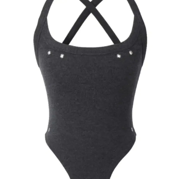 [BUNJANG] 3Times Becca Top Charcoal Free Size / 쓰리타임즈 베카탑 becca top