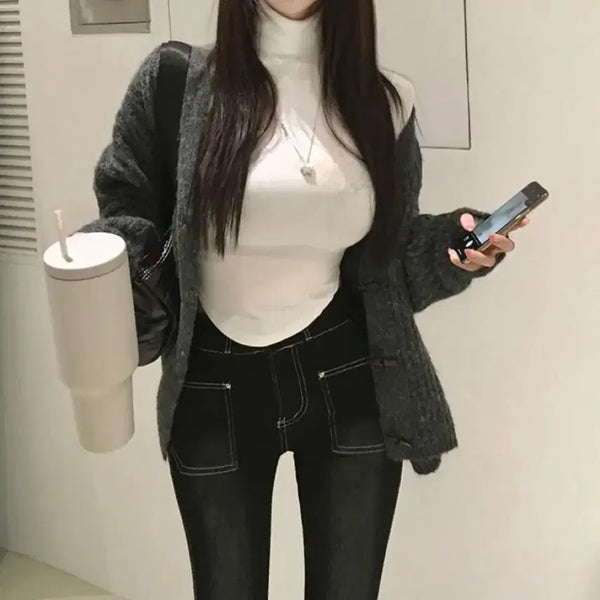 [BUNJANG] Holy Made Polar Fleece Warmer Long Sleeve T-Shirt White / 홀리 made 폴라 기모 워머 긴팔티