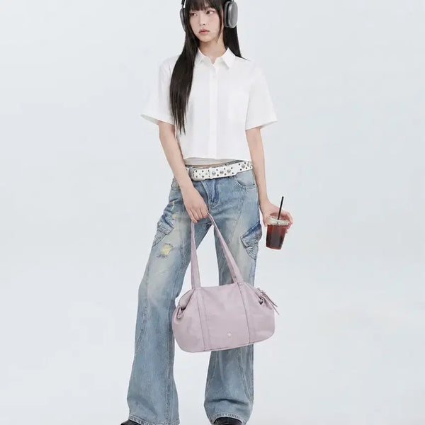 [BUNJANG] Uniqlo JW Anderson Oxford Boxy Shirt White L / 유니클로 옥스포드 박시 셔츠 JW앤더슨 새상품