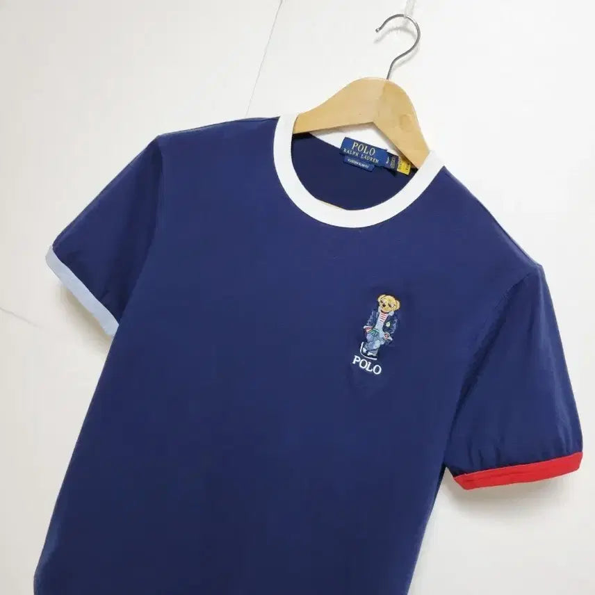 [BUNJANG] Polo Ralph Lauren 2023 Embroidered Bear Jersey Cotton Short Sleeve Crewneck T-Shirt / 남성 2023 폴로 QR 자수 베어 저지 코튼 반팔 라운드 티 티셔츠