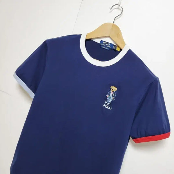 [BUNJANG] Polo Ralph Lauren 2023 Embroidered Bear Jersey Cotton Short Sleeve Crewneck T-Shirt / 남성 2023 폴로 QR 자수 베어 저지 코튼 반팔 라운드 티 티셔츠