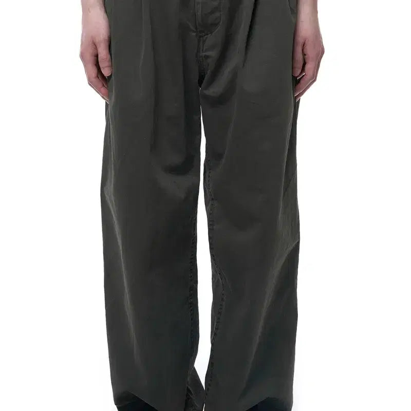 [BUNJANG] Ears Ago Y-550 Overdyed Wide Chino Pants Khaki / (M)이얼즈어고 y-550 오버다이드 와이드 치노 팬츠 카키