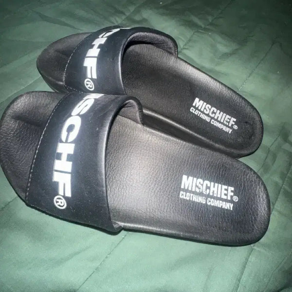 [BUNJANG] Mischief Black Slide Sandals / 미스치프 슬라이드 블랙