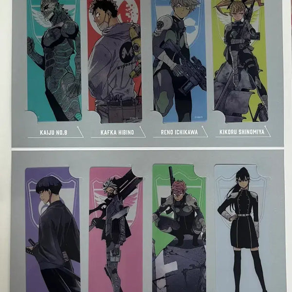 [BUNJANG] Kaiju No. 8 Original Drawing Exhibition Goods Bookmark - Set / 괴수8호 원화전 굿즈 북마크 책갈피 세크 호시나 나루미 레노