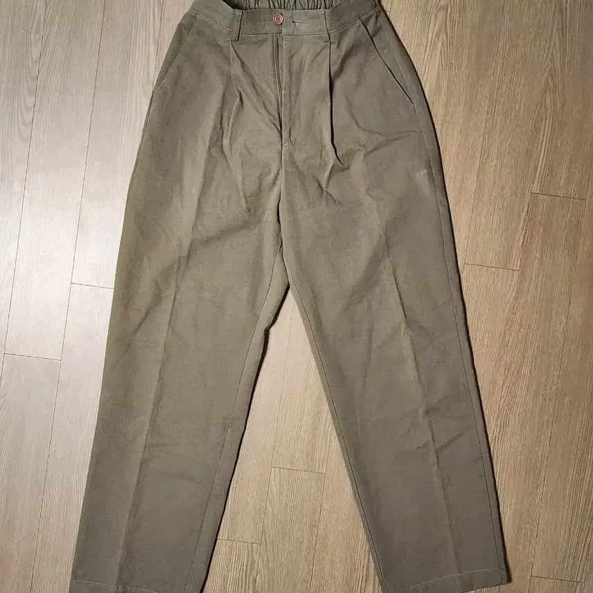 [BUNJANG] It's Two-Tuck Back-Banding Wide Denim Pants Mocha / 이츠 투턱 뒷밴딩 와이드 데님팬츠 모카