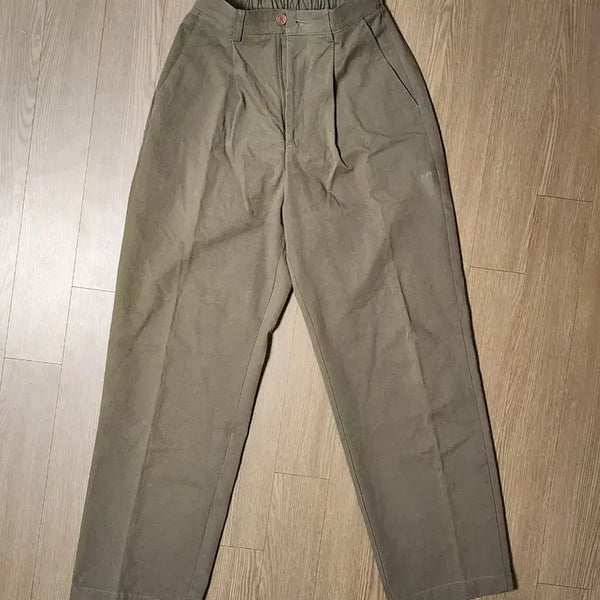 [BUNJANG] It's Two-Tuck Back-Banding Wide Denim Pants Mocha / 이츠 투턱 뒷밴딩 와이드 데님팬츠 모카