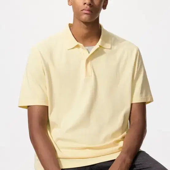 [BUNJANG] Uniqlo AIRism Cotton Pique Polo Short Sleeve Shirt / 유니클로 AIRism코튼피케폴로반팔셔츠