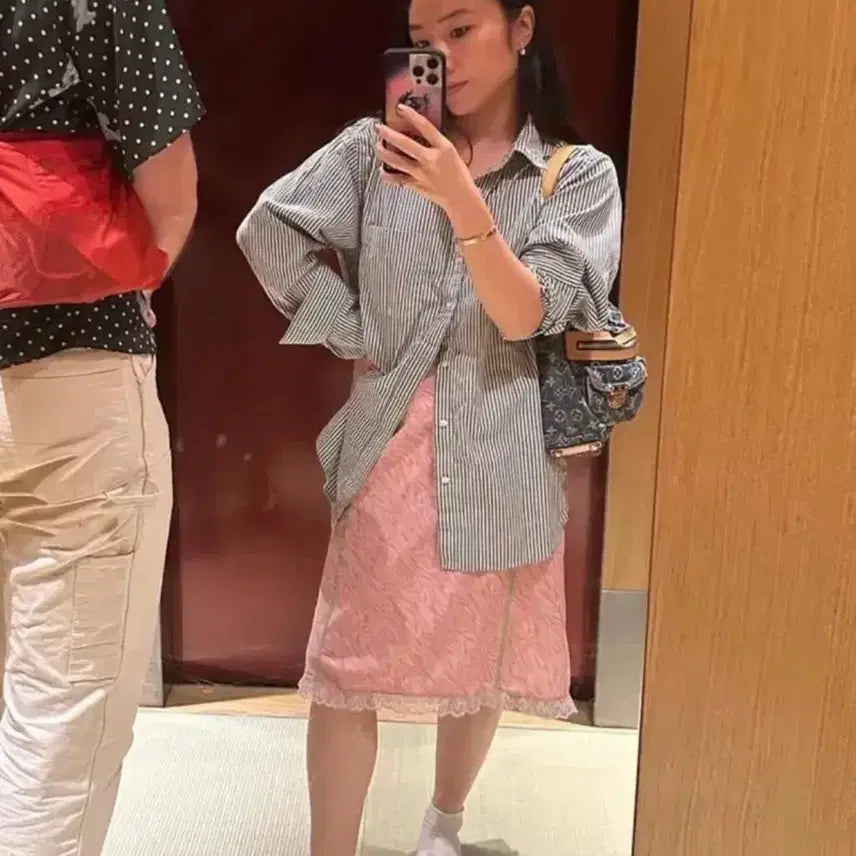 [BUNJANG] Sandy Liang Lace Trim Skirt / Sandy Liang 샌디리앙 레이스 트림 스커트