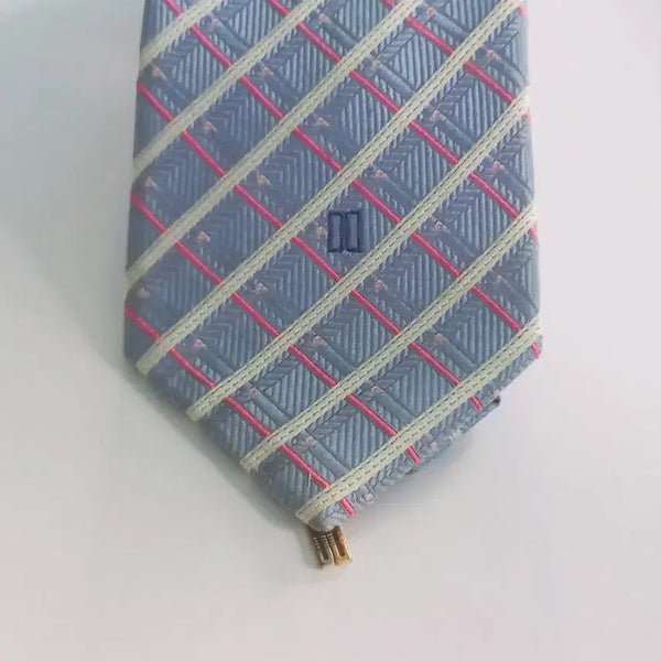 [BUNJANG] Daks Check Pattern Silk Necktie / 닥스넥타이/세탁됨