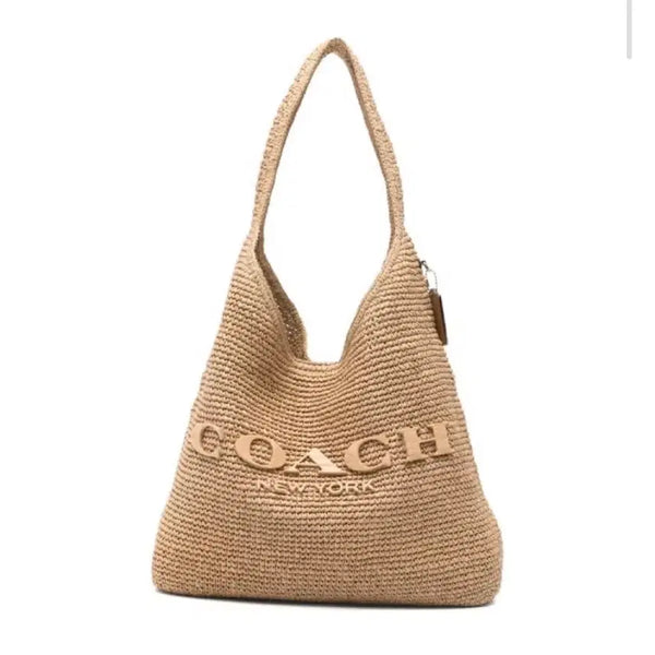 [BUNJANG] Coach Brooklyn Shoulder Bag 28 Straw Leather / (새상품) 코치 브루클린 숄더백