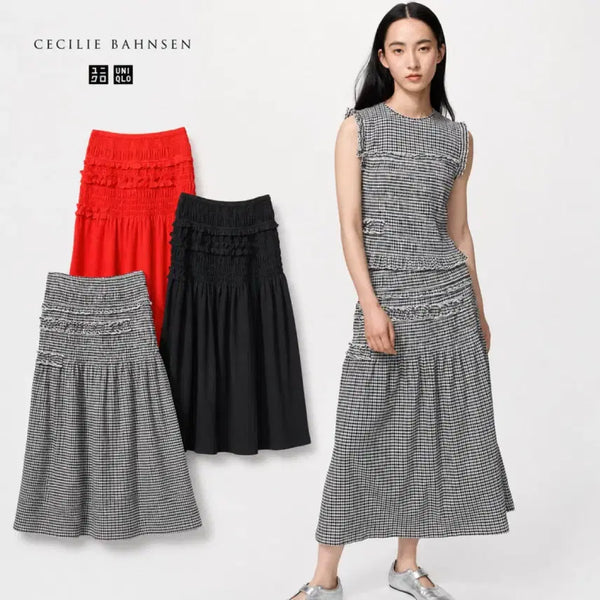 [BUNJANG] Uniqlo Cecilia Bohlen Skirt Black L / 유니클로 세실리아 반센 스커트 블랙 L 택포