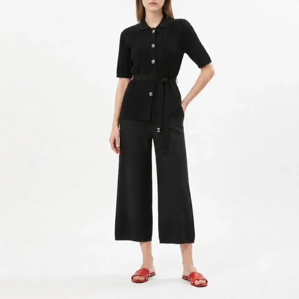 [BUNJANG] MICHAA Waist Semi Wide Summer Knit Pants / 미샤 웨이스트 세미 와이드 썸머 니트 팬츠 55~66사이즈