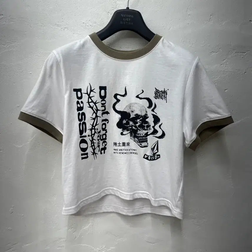 [BUNJANG] Brownbreath Women's Cropped T-Shirt White M / 브라운브레스 여 티셔츠 화이트/크롭티/반팔 M