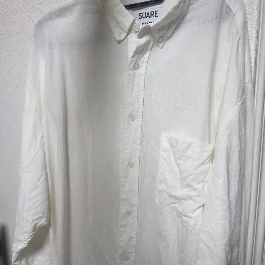 [BUNJANG] SUARE Linen Tencel Oversized Fit Shirt / 수아레 린넨 텐셀 오버핏셔츠
