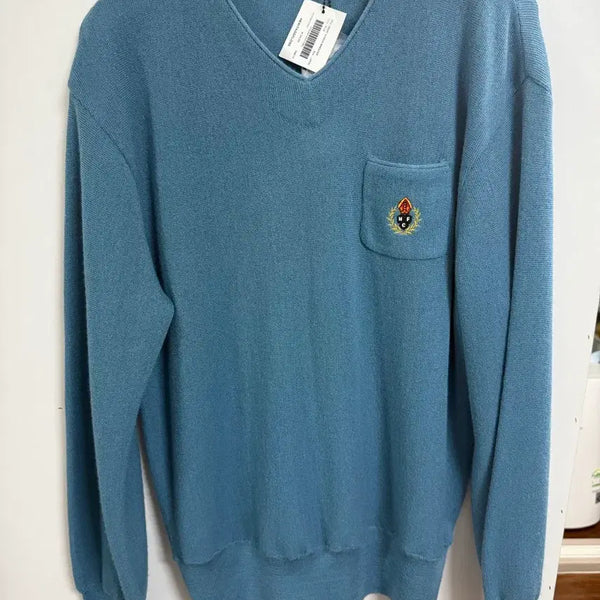 [BUNJANG] Heritagefloss V-Neck Knit Blue L / 헤리티지플로스 니트 블루 L