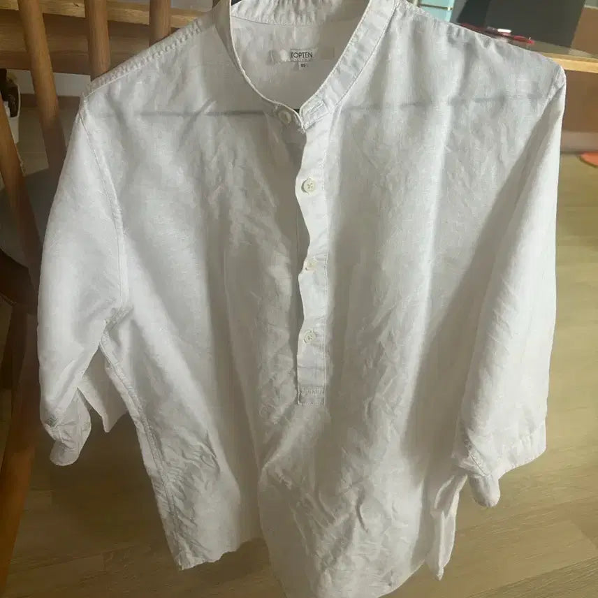 [BUNJANG] TOPTEN Linen Shirt White / 탑텐 남자 95 여성 100 린넨셔츠 화이트