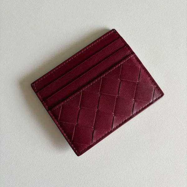 [BUNJANG] Bottega Veneta Card Holder Burgundy Full Set / (새상품) 보테가베네타 카드지갑 버건디 풀박스