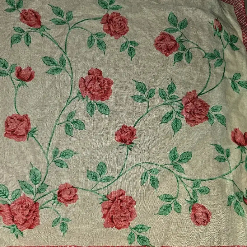[BUNJANG] Rose Pattern Scarf / 장미꽃 패턴 스카프