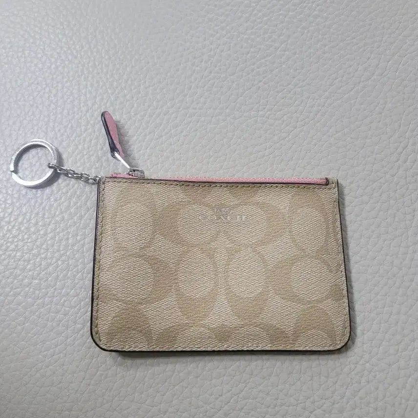 [BUNJANG] COACH Signature Card Holder Pink / COACH 코치 시그니처 카드지갑 핑크(정품)
