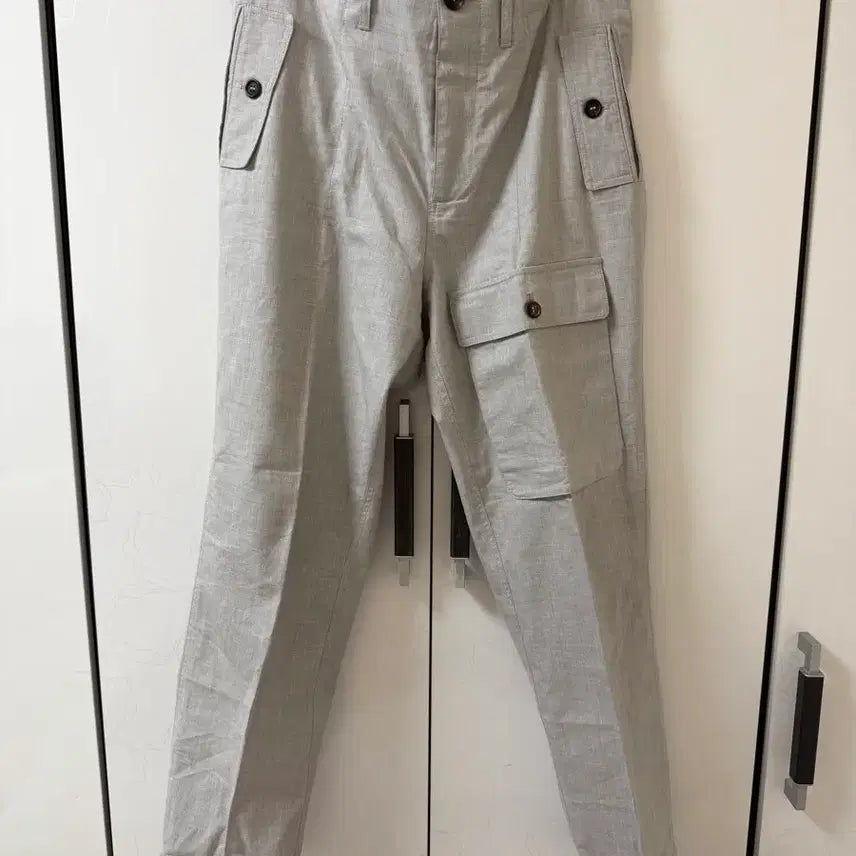 [BUNJANG] Brunello Cucinelli Western Pants - Light Grey, Size 52 / 브루넬로쿠치넬리 웨스턴 팬츠