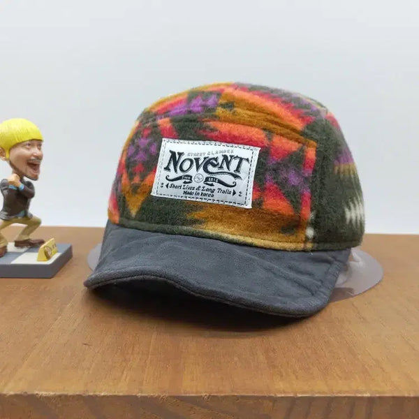 [BUNJANG] Hats On NOVENT Multi Black Red Short Brim Camp Cap (Kids Size) / 숏챙 캠프캡 모자 햇츠온 NOVENT 노벤트 멀티 블랙 레드