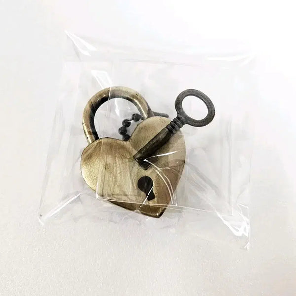 [BUNJANG] Ssen Cruise Heart Padlock and Key Keychain / [쎈크루즈] 하트 좌물쇠와 열쇠 키링 국내여행 기념품