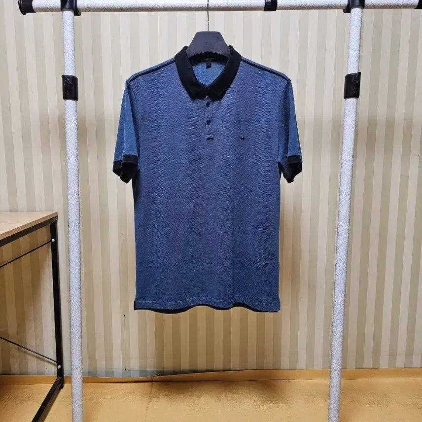 [BUNJANG] Jill Stuart New York Pique Cotton Polo Shirt Navy / 질스튜어트뉴욕 피케 코튼 L