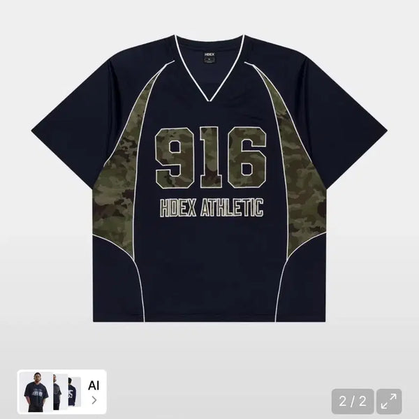 [BUNJANG] HDEX 916 Camo Short Sleeve Navy / HDEX 에이치덱스 카모 916 매쉬 숏 슬리브 Navy