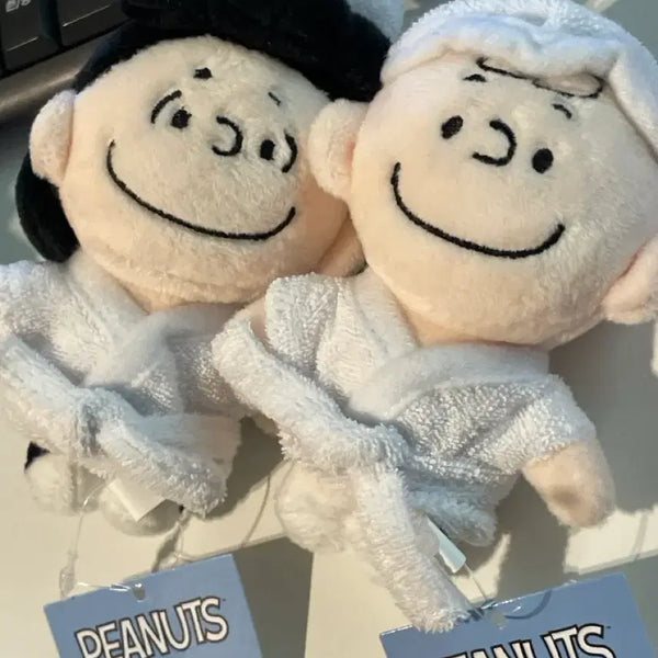 [BUNJANG] Snoopy Lucy Brown Couple Keychain Set / 스누피 샤워 목욕 루시 브라운 커플 키링