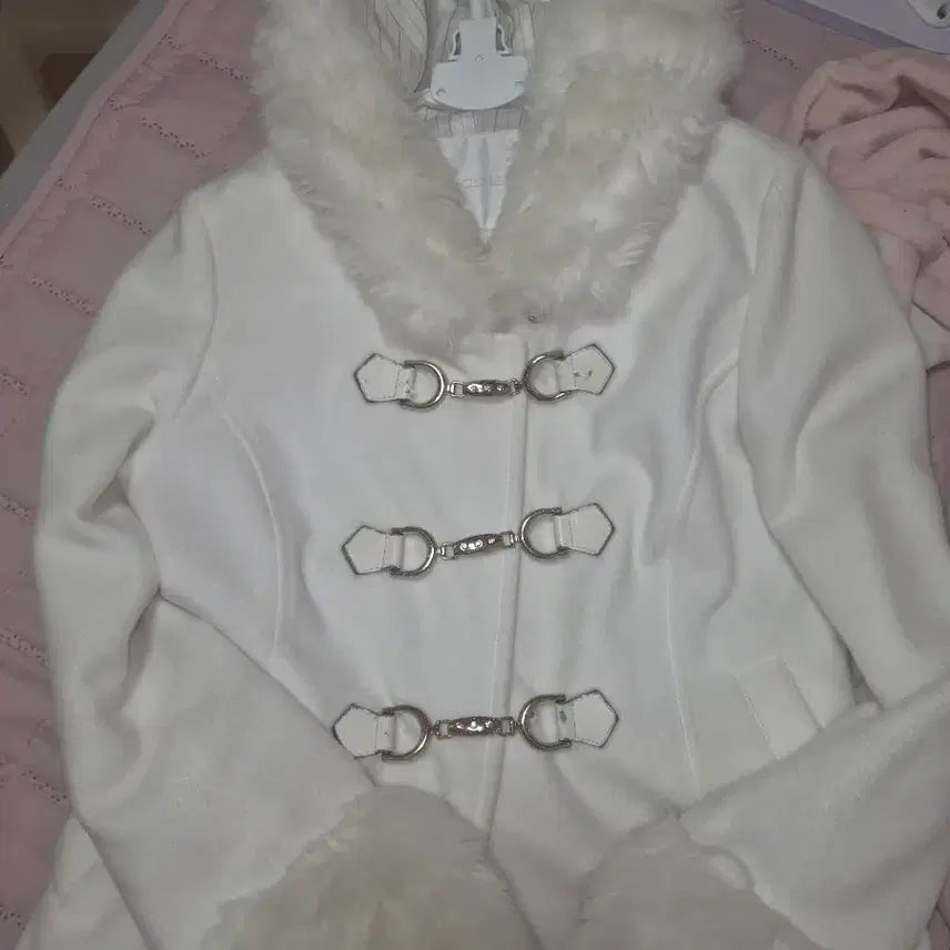 [BUNJANG] Cecilie Bahnsen Vintage Ivory Short Coat / 세실맥비 빈티지 아이보리 숏코트 양지뢰