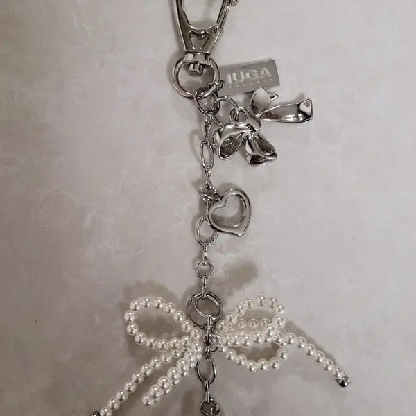 [BUNJANG] Lee Woo Goma Caras Ribbon Beads Keyring / 이우가마카라스 Ribbon Beads Keyring