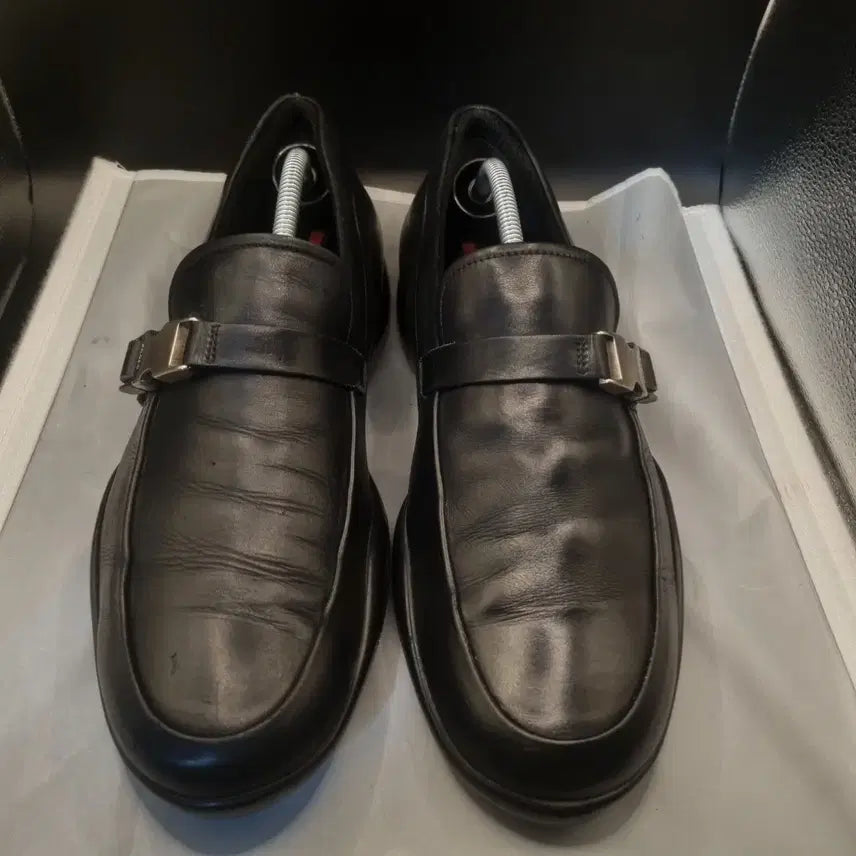 [BUNJANG] Prada Sport Leather Loafers UK 9.5 / 프라다 스포츠 벨트로퍼 uk9.5