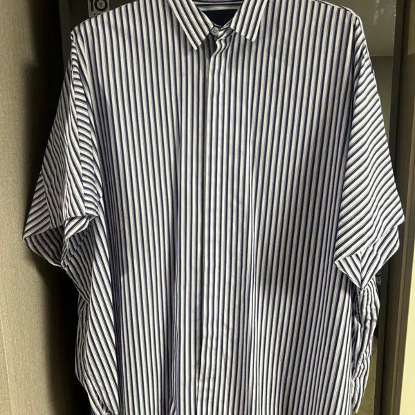 [BUNJANG] Juun.J Striped Shirt Navy/White / 준지 스트라이프셔츠