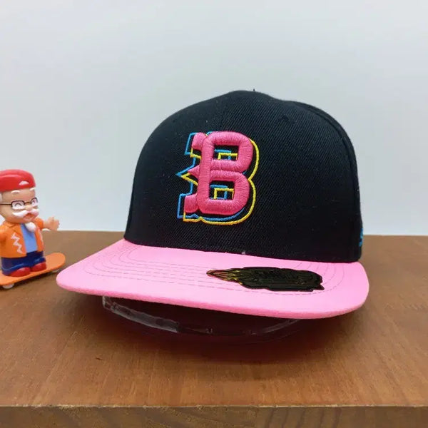 [BUNJANG] Hatson SMB Superbound B Logo Snapback Black Pink / 슈퍼바운드 햇츠온 SMB 스냅백 B로고 블랙 핑크