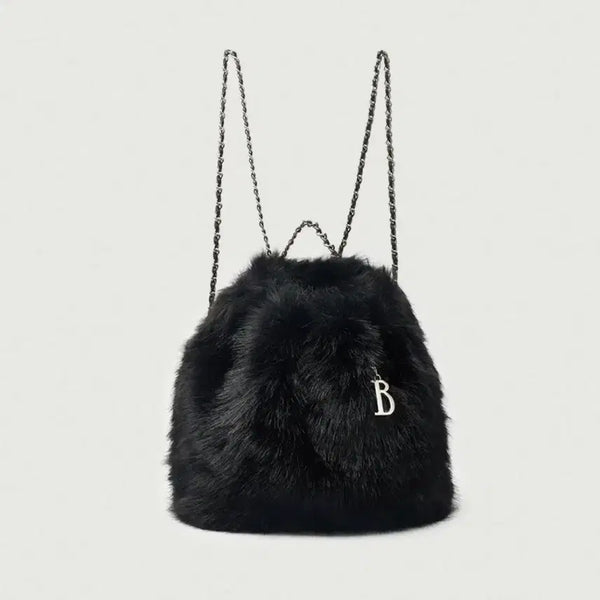 [BUNJANG] The Barnet Faux Fur Backpack / 더바넷 퍼 백팩