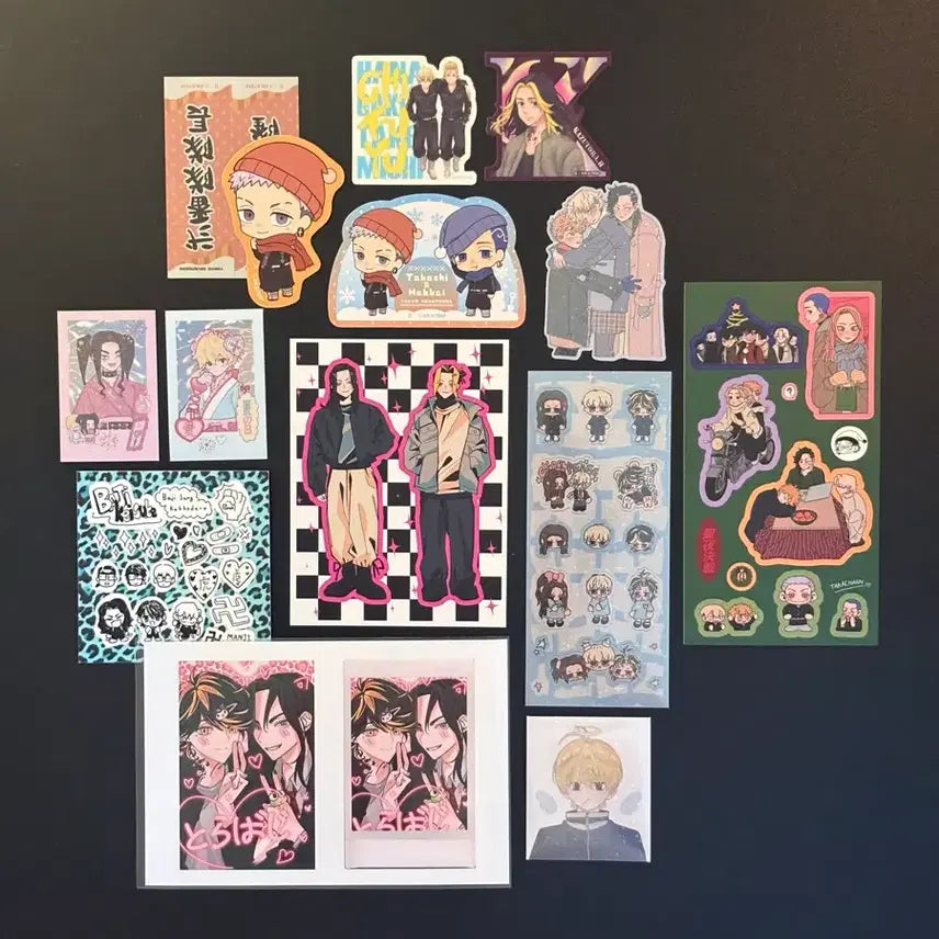 [BUNJANG] Tokyo Revengers Official & Unofficial Paper Stickers Bundle / 도쿄리벤져스 도리벤 공굿 & 비공굿 스티커 지류 양도