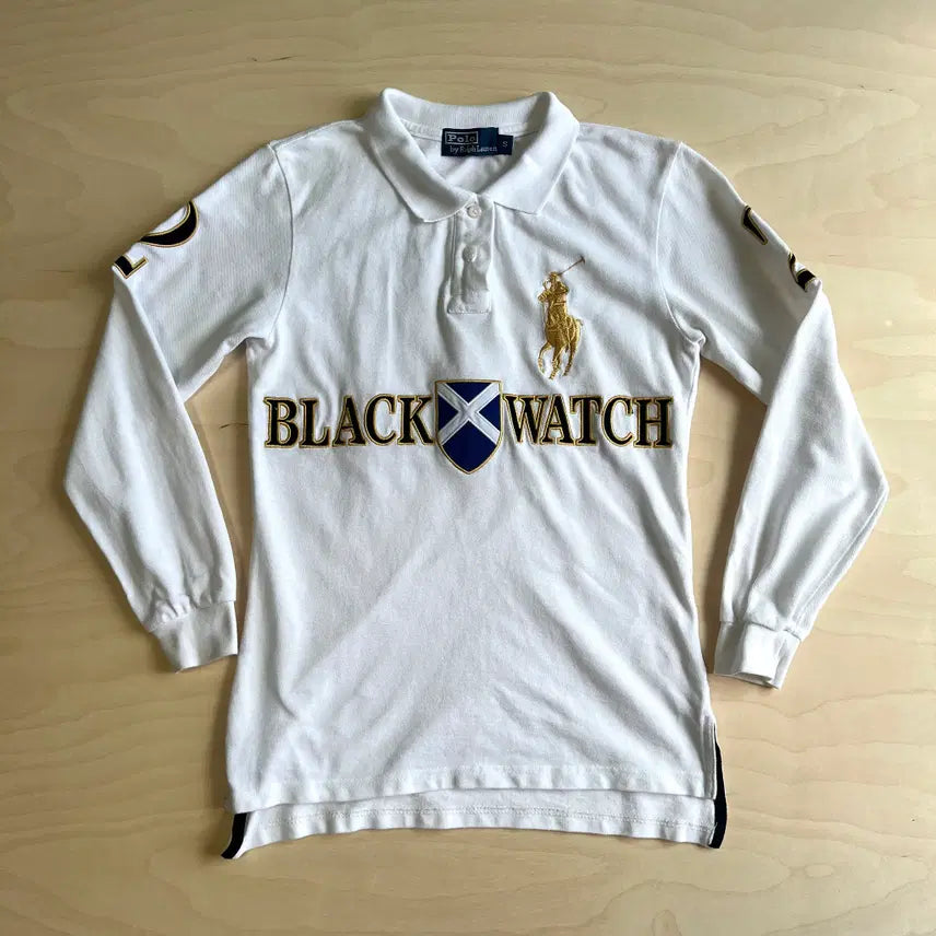 [BUNJANG] Polo Ralph Lauren Black Watch Long Sleeve Polo Shirt / 폴로 랄프 로렌 블랙 와치 카라티 ( ~55)