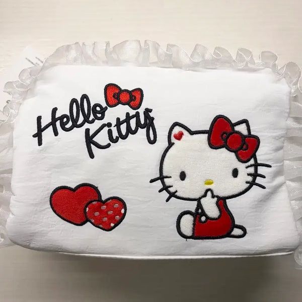 [BUNJANG] Lace White Kitty Pouch / 레이스 화이트 키티 파우치 양도합니다
