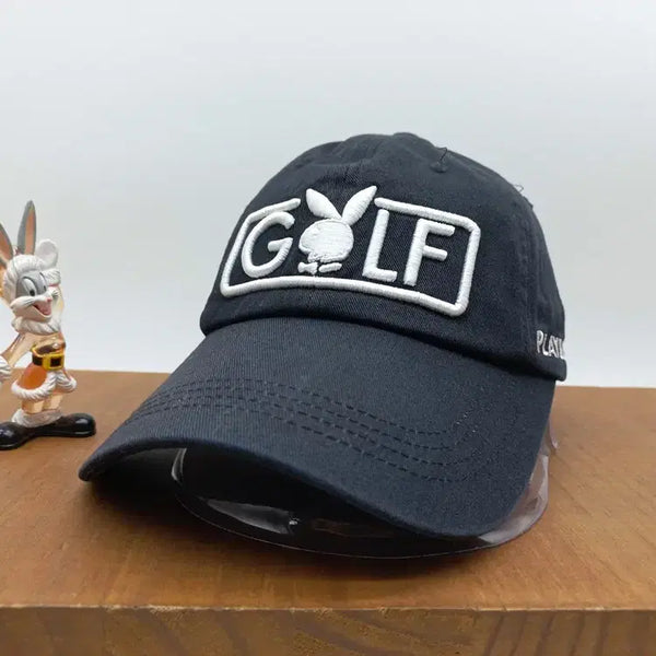[BUNJANG] Playboy Golf Strapback Hat Black / 플레이보이 골프 모자 블랙