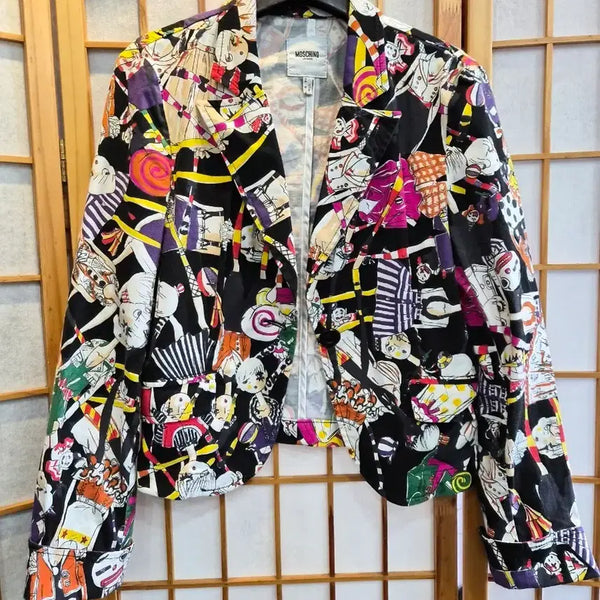 [BUNJANG] Moschino Jeans Cartoon Pattern Jacket / 모스키노 진 만화 패턴 재킷 55