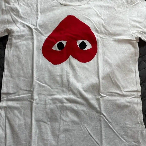 [BUNJANG] Comme des Garçons PLAY White T-Shirt XL / 꼼데가르송 플레이 반팔티 화이트 2XL 판매합니다