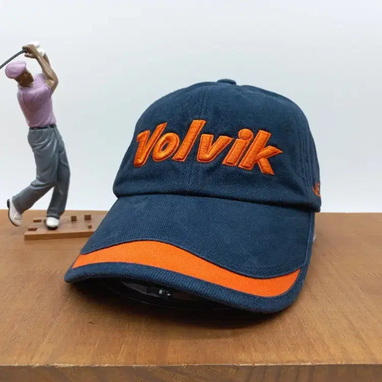 [BUNJANG] Volvik Golf Cap Navy Orange / Volvik 볼빅 골프 모자 네이비 오렌지